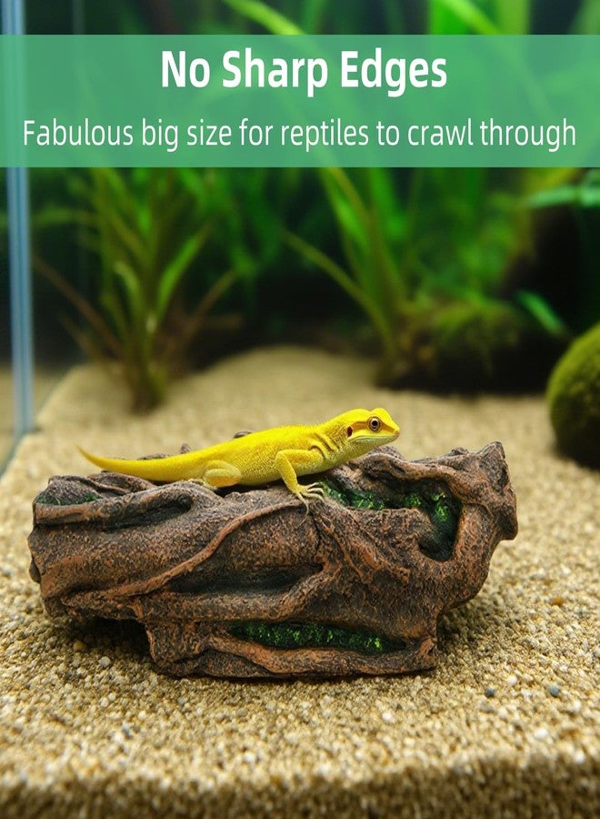Jowgut Aquarium Resin Bark, Large Hollow Tree Trunk Ornament, Bettas House Cave Terrarium Decor for Lizard, Snake, Reptile, Fish, Amphibians - Image 4